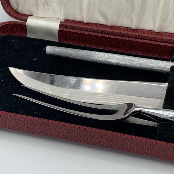 Vintage 1960s King Karver 3-Piece Meat Carving Set – Bakelite Handle – Sheffield - Picture 2 of 11